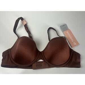 Thirdlove NWT 24/7 Classic T-Shirt Underwire Lightly Lined Bra 32B 1/2 Brown
